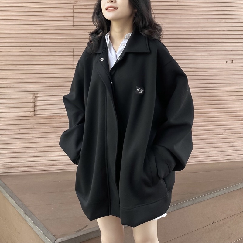 Áo khoác DESTINY có cúc nút bấm/ Áo khoác Nam nữ unisex/ JEJUL.store