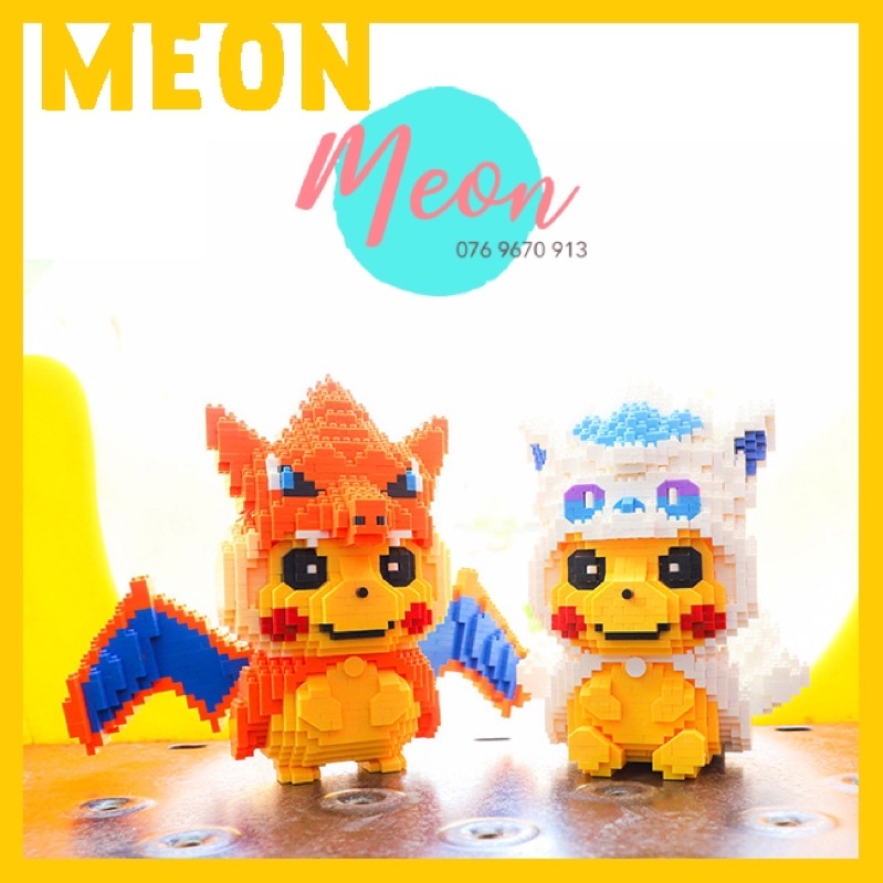 Xếp hình lego Pokemon Unicorn size XL - Miniblock Pikachu Unicorn