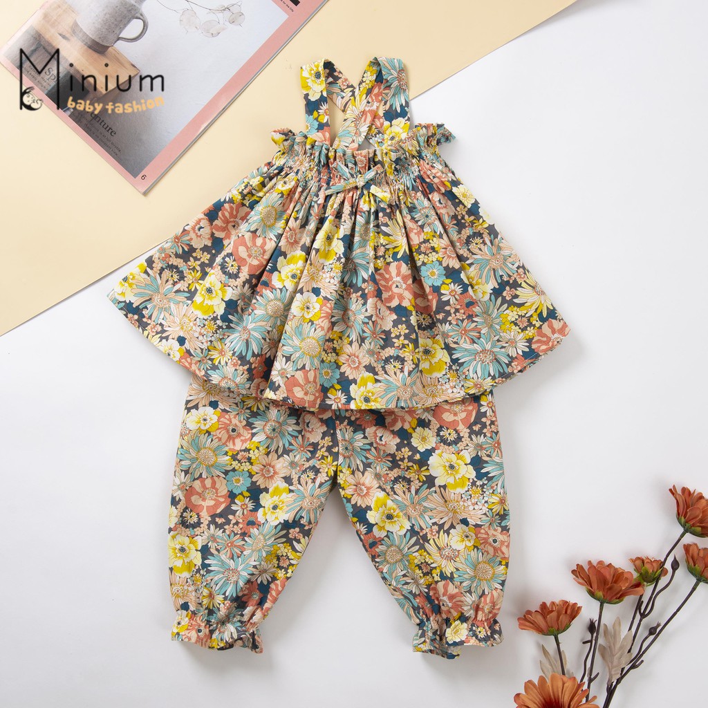 [THIẾT KẾ] Bộ Hè Bé Gái Xinh Xắn Hoa Cúc Chất Mềm Mat Dáng Dễ Thương Set Bộ Hoa Hai Dây Đẹp Size 1-6 tuổi - Minium