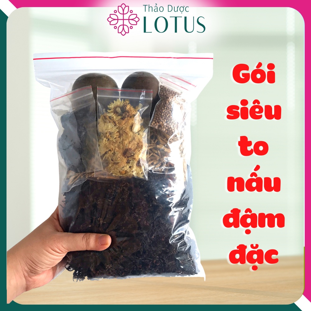 NƯỚC SÂM Rong Biển La Hán Quả nấu 10 lít nước giúp mát gan giải độc, giảm cân đẹp da - Thảo Dược LOTUS