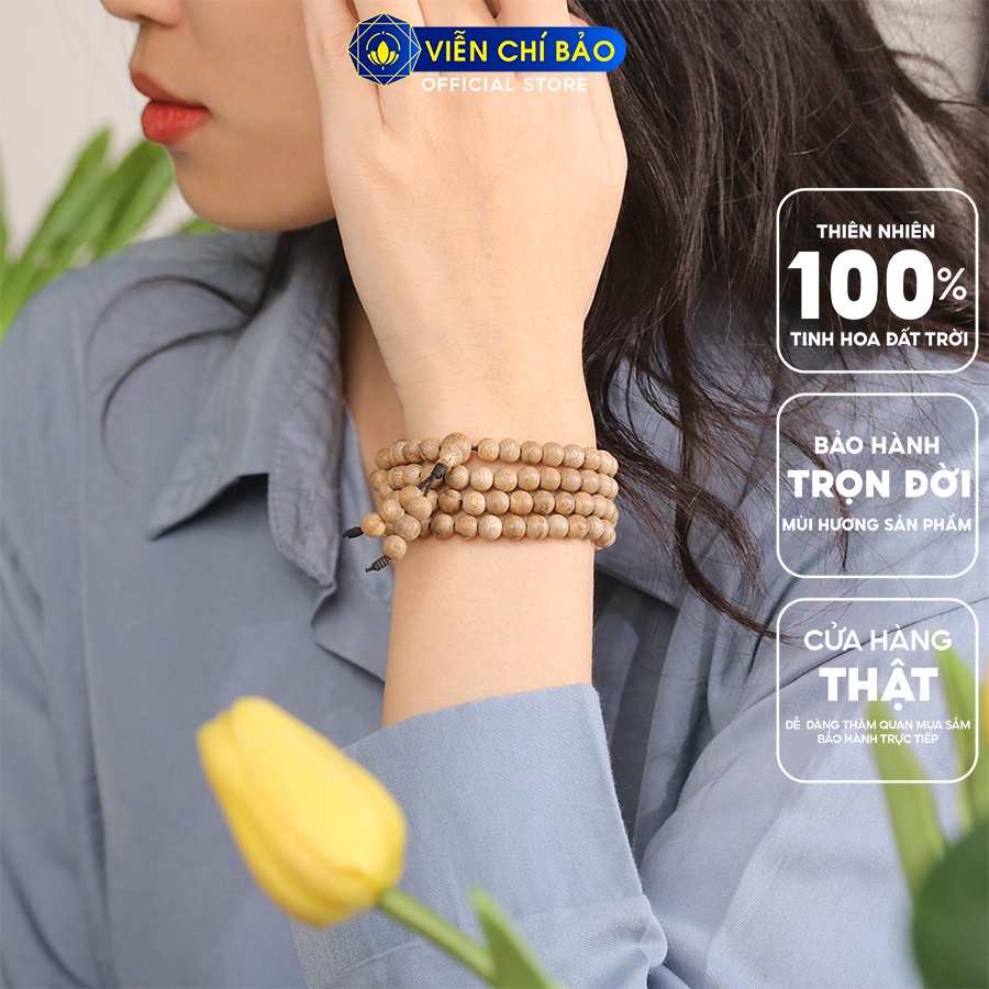 Vòng tay Trầm Hương nam nữ Chuỗi Trầm Tốc Khánh Hòa thời trang phụ kiện trang sức Viễn Chí Bảo H00013