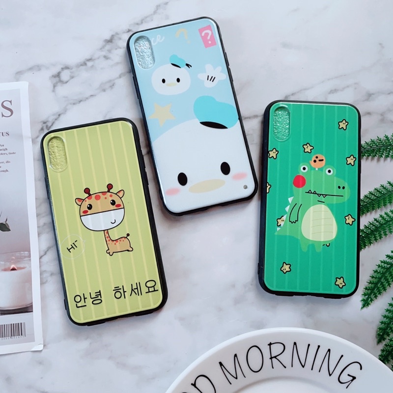 Ốp iphone X/Xs Viền Nhựa Dẻo Nhiều Hình Siêu Đáng Yêu