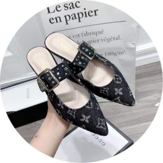 Giầy hở gót lv đế 3p đế khâu