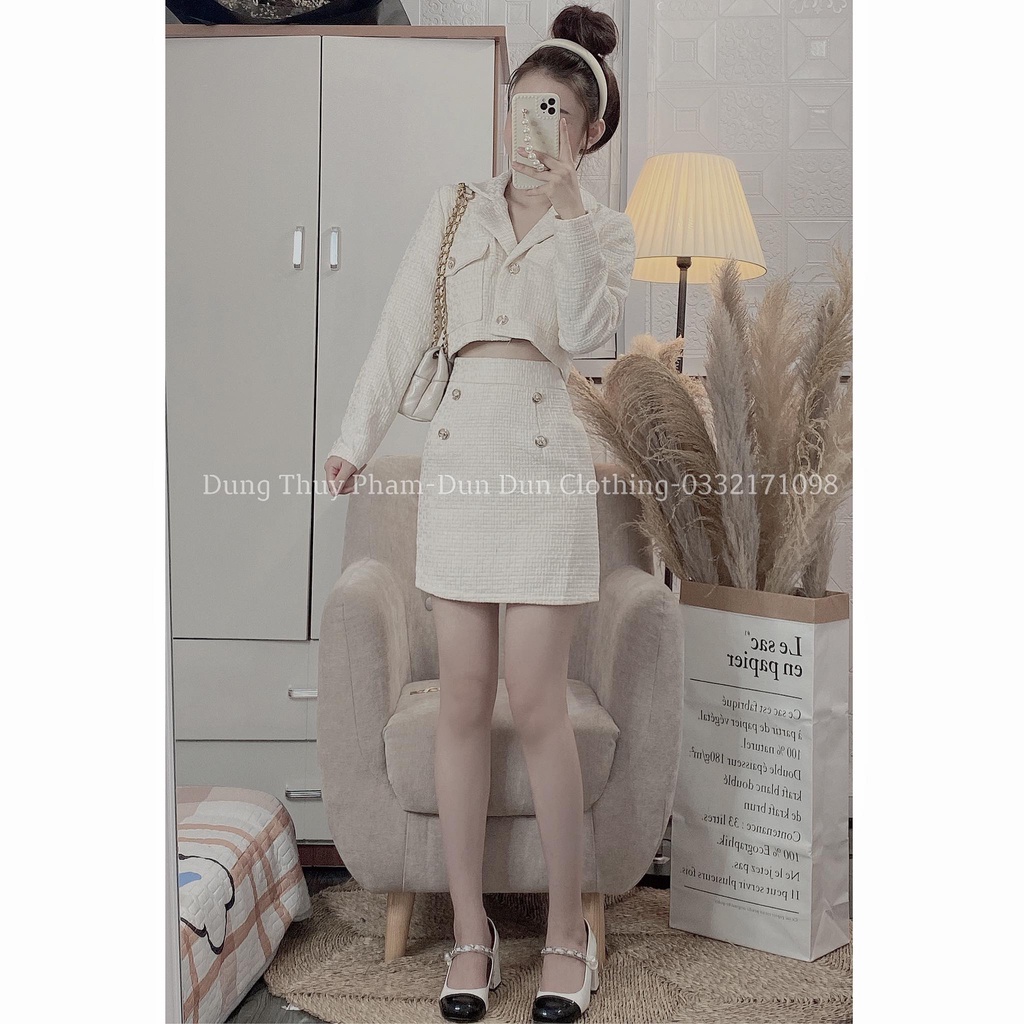 Set vest dạ siêu sang dạ mềm