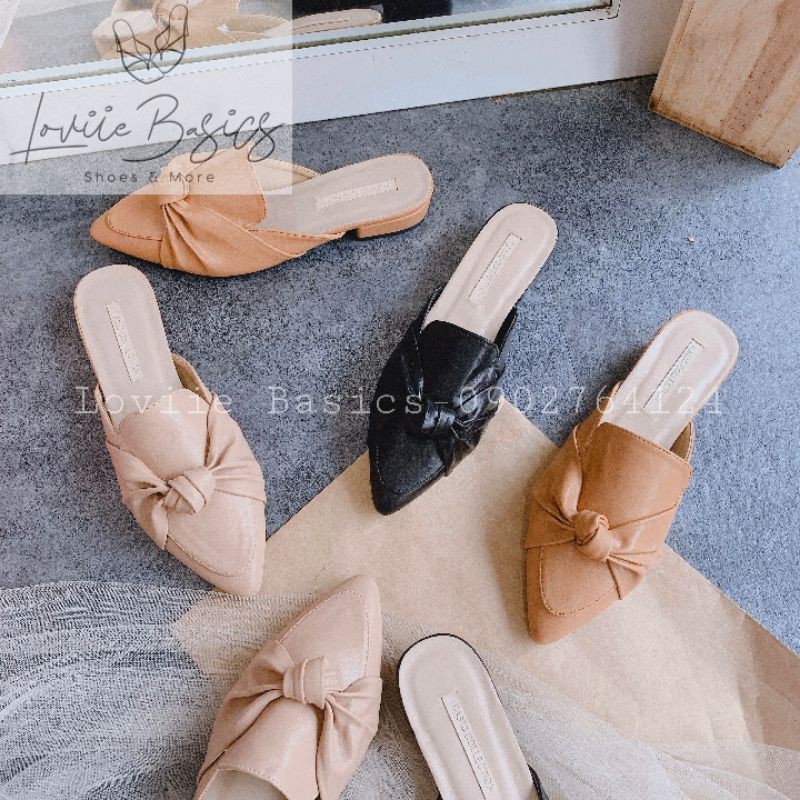 SỤC NỮ LOVIIE BASICS - DÉP BỆT BÍT MŨI THỜI TRANG - GIÀY SỤC MŨI NHỌN QUAI NGANG KHÓA ĐÁ D201283