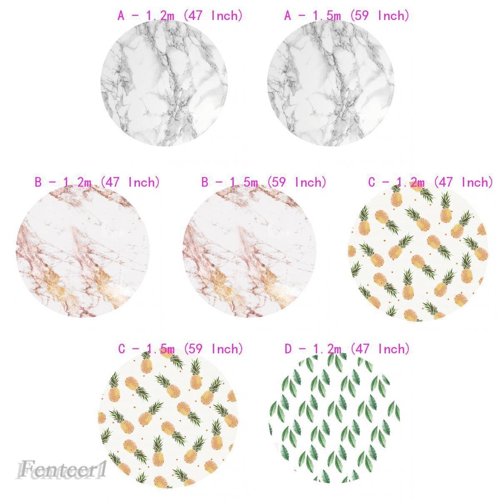 Khăn Trải Bàn Tròn Bằng Polyester Chống Trượt Fenteer1 47 &quot;/ 59&quot;