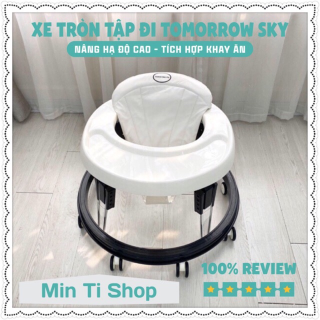 Xe tròn tập đi kết hợp xe ăn dặm có thể gấp gọn Tomorrow Sky/ Mommy kids