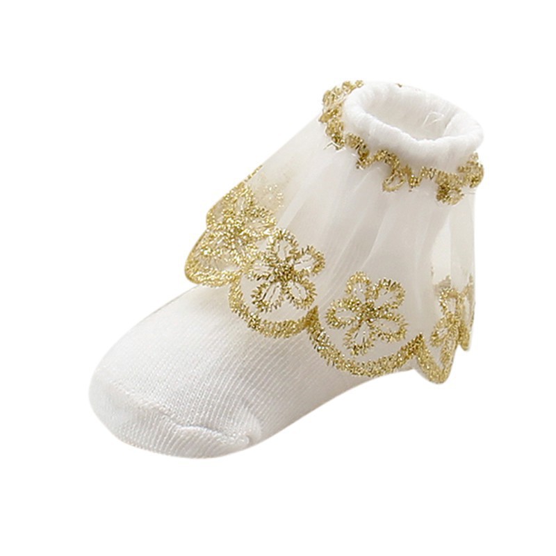 Vớ cotton phối ren xinh xắn đáng yêu cho bé