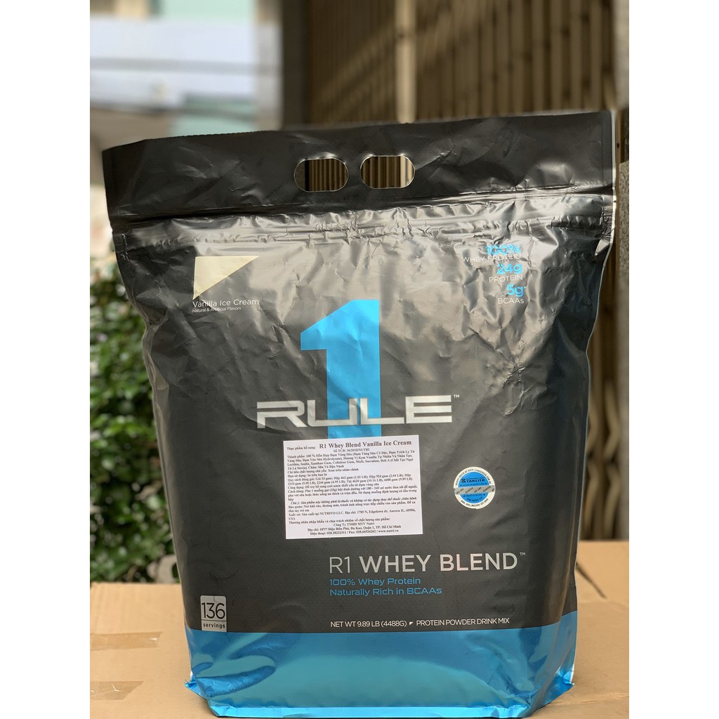 Sữa Tăng Cơ Siêu Khủng Rule 1 whey Blend - 10lbs (4.54) kg - Authentic 100%