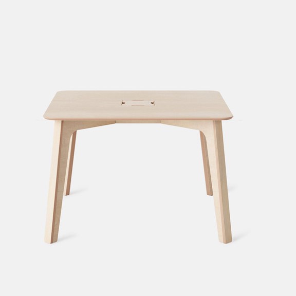 Hot Desk, Bàn họp team 4 chổ ngồi DEK_013, 110x110x74cm, bàn gỗ Scandi Home