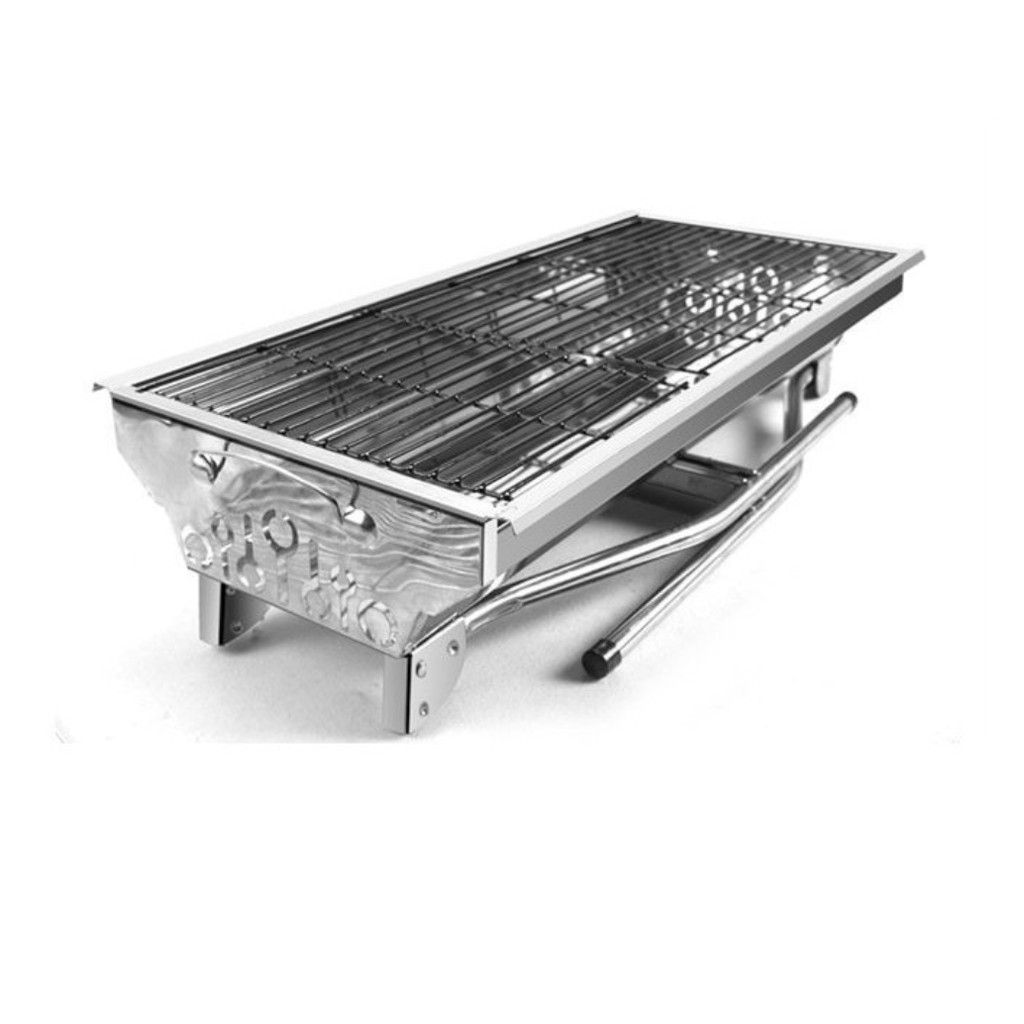 [ Home & Garden ] Lò nướng than inox ngoài trời BBQ (73x33x71)cm