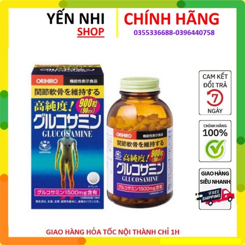 Viên bổ xương khớp Glucosamine Orihiro 1500mg Nhật Bản LỌ 900V