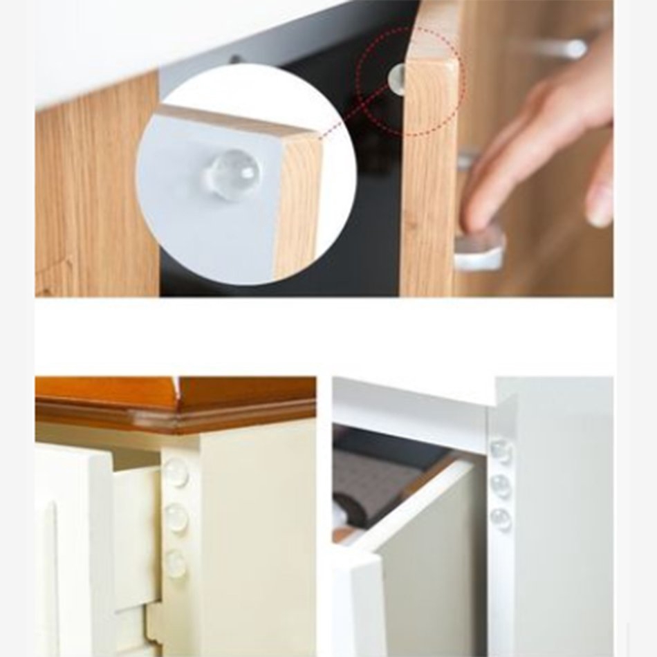 Set 24 Miếng Đệm Silicon Dán Tường Chống Va Đập | BigBuy360 - bigbuy360.vn