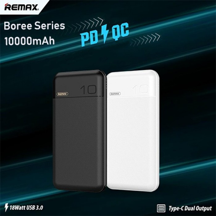 Sạc Dự Phòng Remax RPP-151 10000Mah (Sạc Nhanh QC3.0, PD 18W) 2 Cổng Sạc Vào, 1 Cổng Sạc Ra, Màn Hình Led