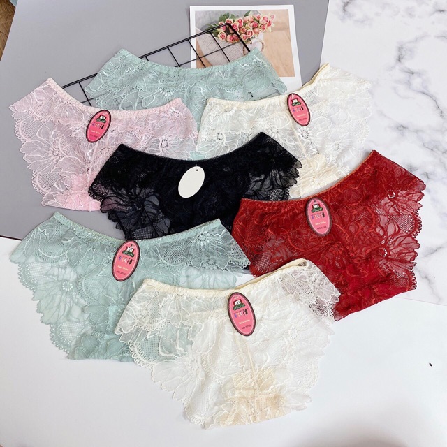 [Lẻ=sỉ]_10 quần lót ren cao cấp nhiều kiểu (50-60kg)