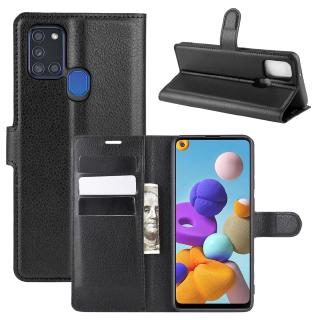 Samsung Galaxy A21 / A21S Luxury Wallet Flip Leather Mobile Phone Cover Stand Case With Card Slots