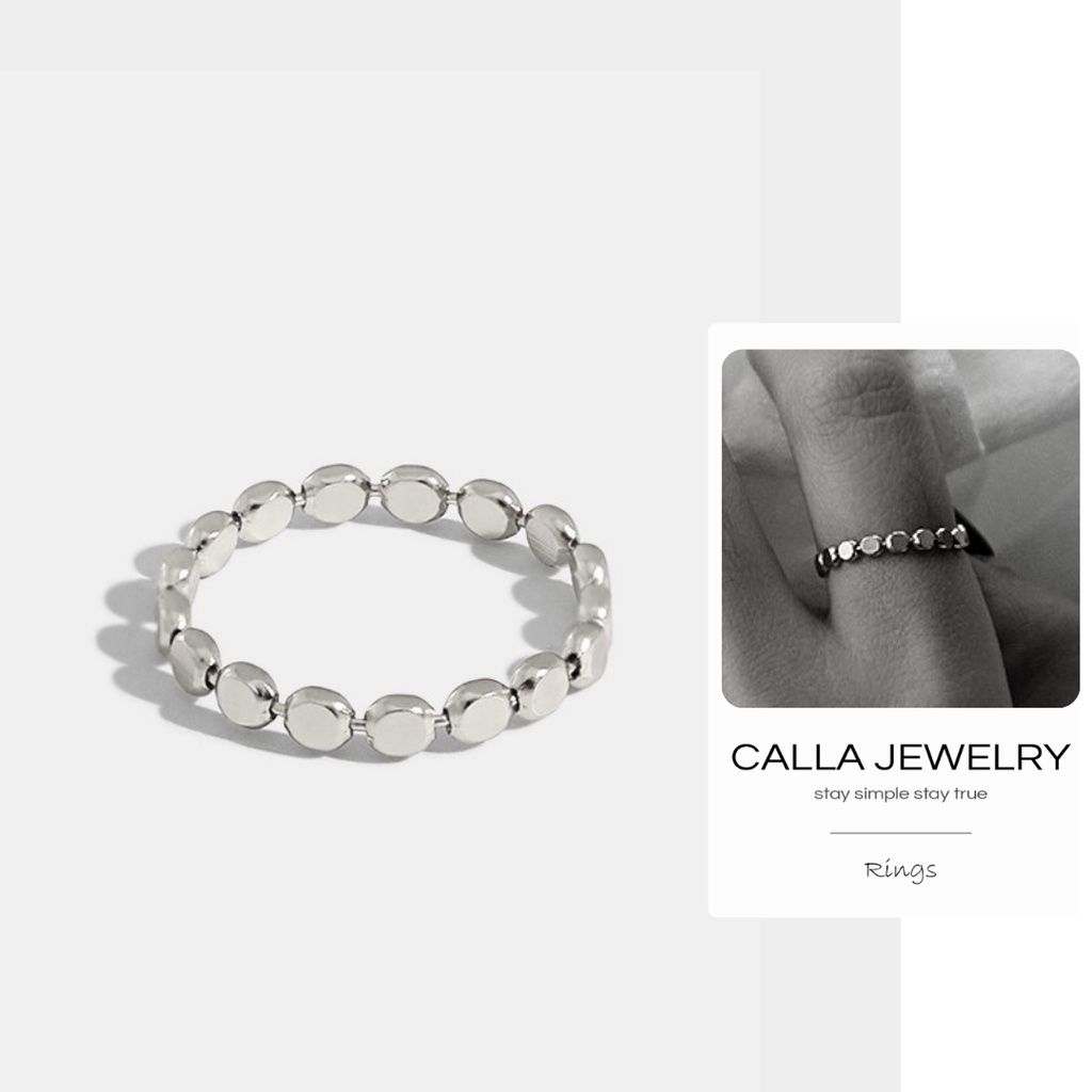 NHẪN BẠC - Chuỗi tròn đơn giản Calla Jewelry l R004