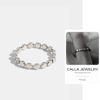 Flat Round Bead Ring | Nhẫn bạc chuỗi tròn đơn giản Calla Jewelry l R004