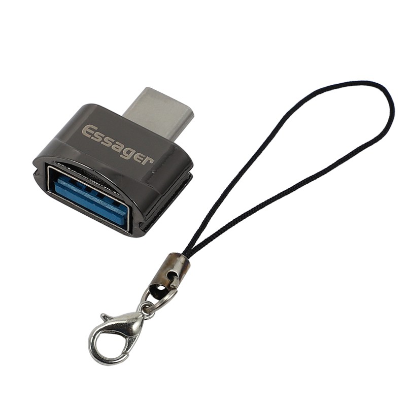 ESSAGER Đầu Chuyển Đổi Usb 3.0 Type-C Sang Otg Cho Samsung S10 Xiaomi Mi 9 Oneplus 7 Pro 6t