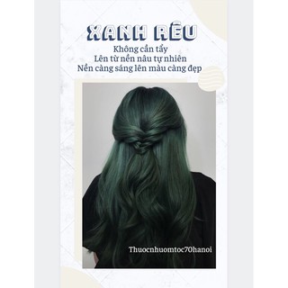 [KHÔNG CẦN TẨY] Thuốc nhuộm XANH RÊU kèm trợ oxy