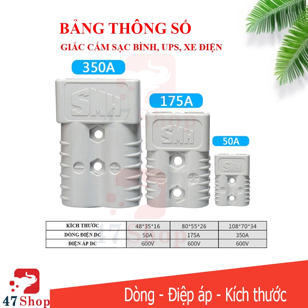 Giắc cắm Anderson 50A 175A sạc bình, UPS, Xe Điện, Xe nâng, Máy chà sàn