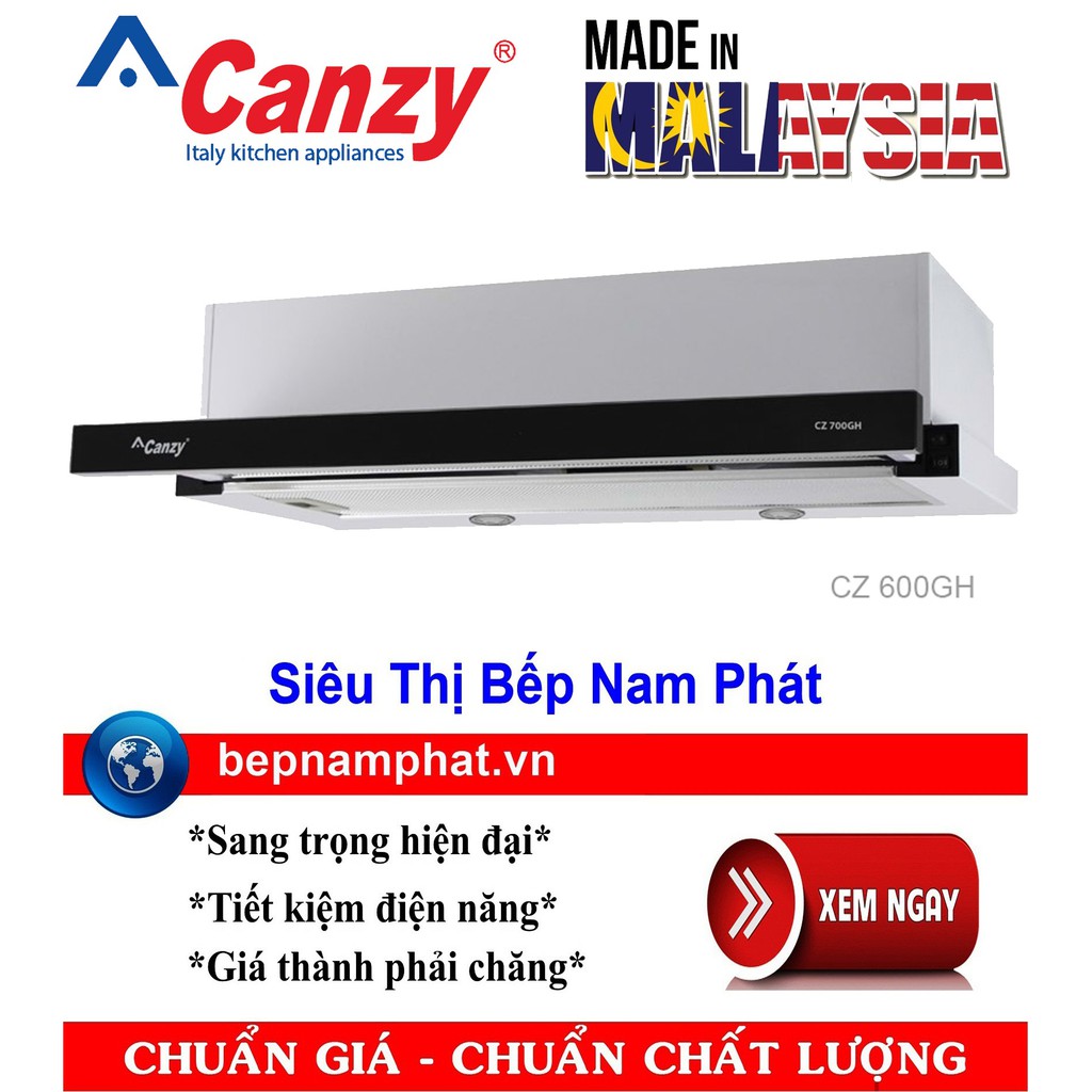 Máy hút mùi âm tủ 60cm Canzy CZ 600GH nhập khẩu Malaysia