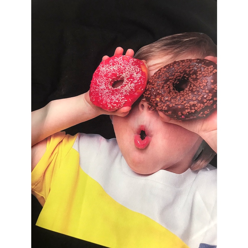 Áo Form Rộng Baby face cậu bé bánh donut Phong Cách Đường , Áo Thun Dáng Rộng MinishopVN Mẫu Mới