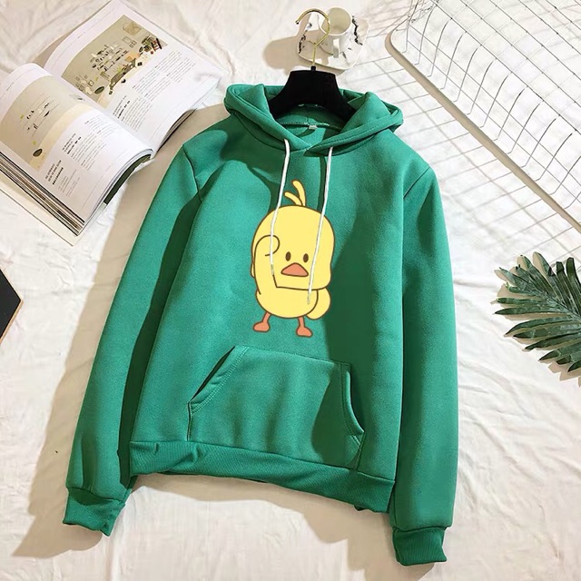 (Mua 1 tặng 1 phần quà ) Áo quảng châu, nỉ bông cao cấp, form ulzzang, có ngoại cỡ , BIGsize , hoodie chú vịt kute | BigBuy360 - bigbuy360.vn