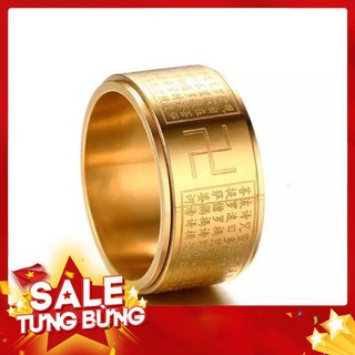 Nhẫn nam mạ vàng bát nhã tâm kinh - pk508 -hàng nhập khẩu