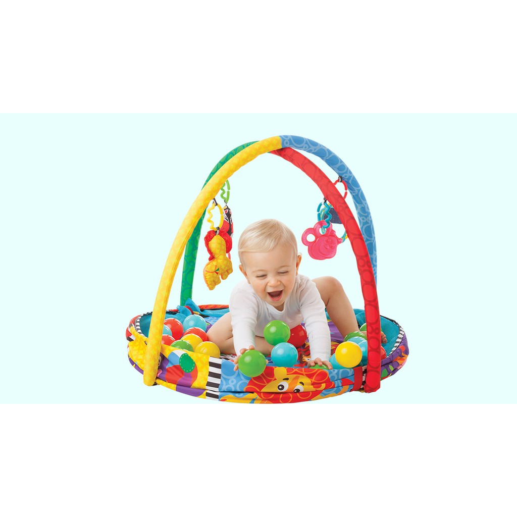 Nhà banh có đồ chơi treo nôi Ball Activity Nest Playgro, cho bé sơ sinh đến 24 tháng