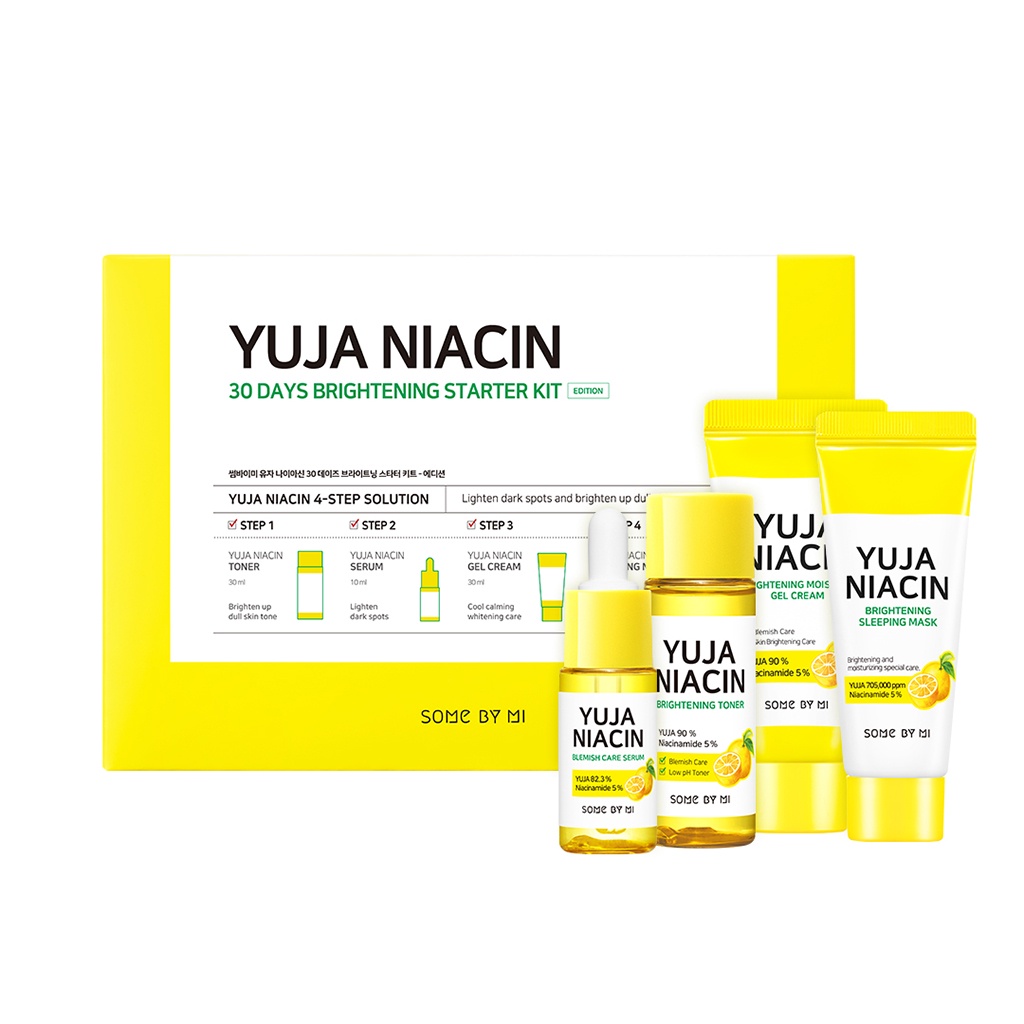 Bộ Dưỡng Sáng Da Toàn Diện Some By Mi Yuja Niacin 30 Days Brightening Starter Kit - 4 sản phẩm Mini size