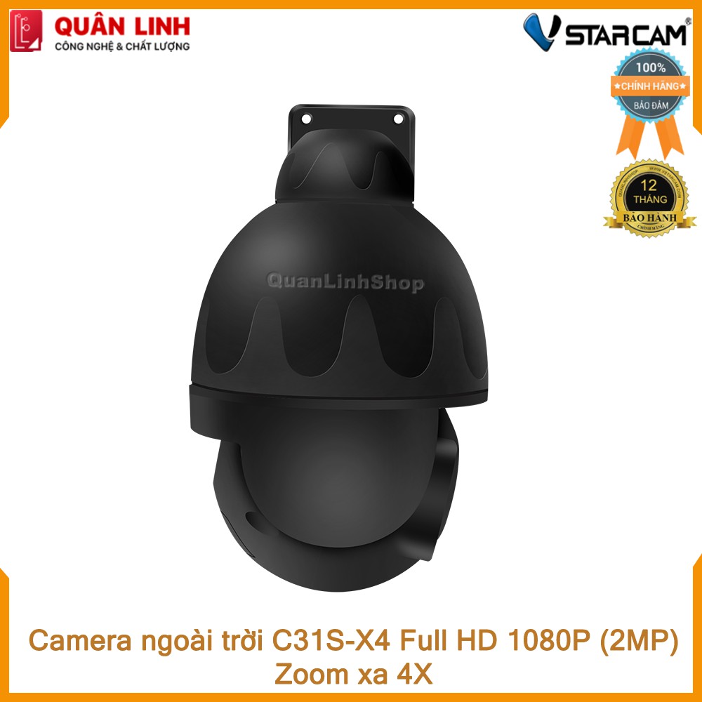 Camera giám sát IP Wifi hồng ngoại ngoài trời zoom xa 4X Full HD 1080P 2MP Vstarcam C31s-X4 kèm thẻ 32GB