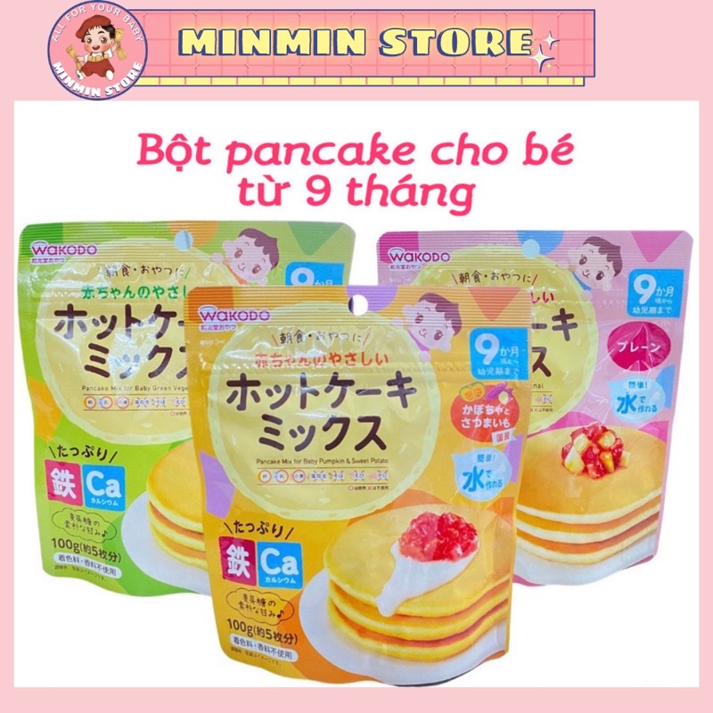 [DATE T8/23] BỘT LÀM BÁNH PANCAKE WAKODO CHO BÉ 9 THÁNG