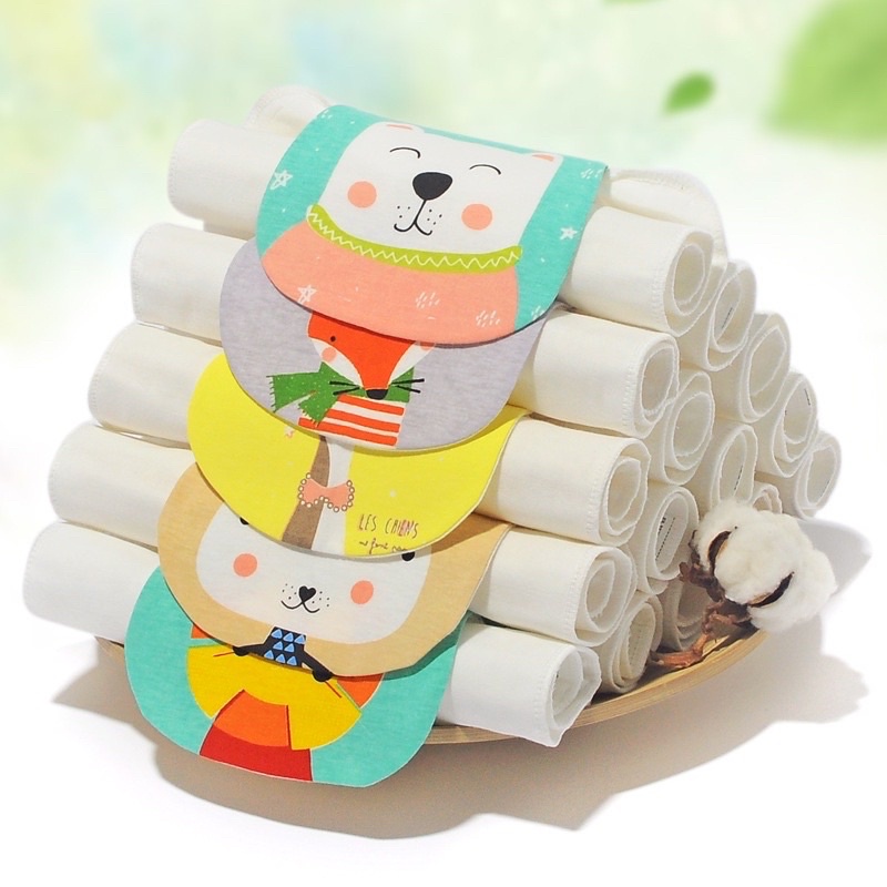Khăn Thấm Mồ Hôi Lưng Cho Bé 6-36 Tháng Cotton, Khăn Lót Lưng Thấm Mồ Hôi Cho Bé