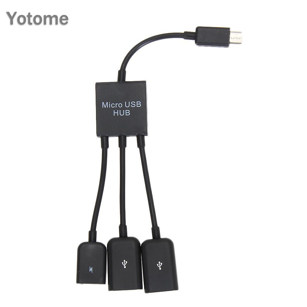 SAMSUNG Cáp Chuyển Đổi 3 Trong 1 Từ Đầu Đực Sang Cổng Micro Usb 2.0 Host Otg Hub