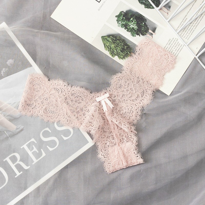 Quần Lót Nữ Ren Lọt Khe Xuyên Thấu Chữ Y Sexy Gợi Cảm Min Underwear 27165 (Freesize 45 - 60kg)