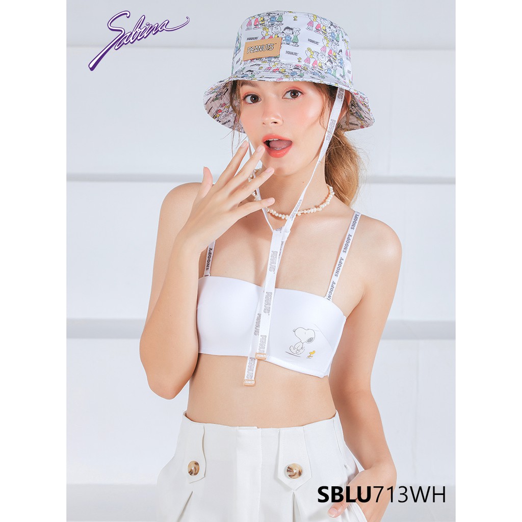 Combo Áo Lót Mút Mỏng Không Gọng Cup Ngang Và Quần Đồng Bộ Màu Trắng Snoopy Collection By Sabina SBLU713WH+SULU713WH | BigBuy360 - bigbuy360.vn