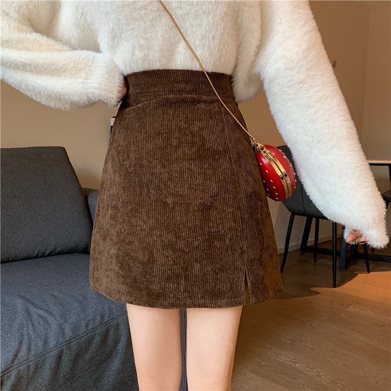 Chân váy chữ A Xiaozhainv màu trơn cho nữ