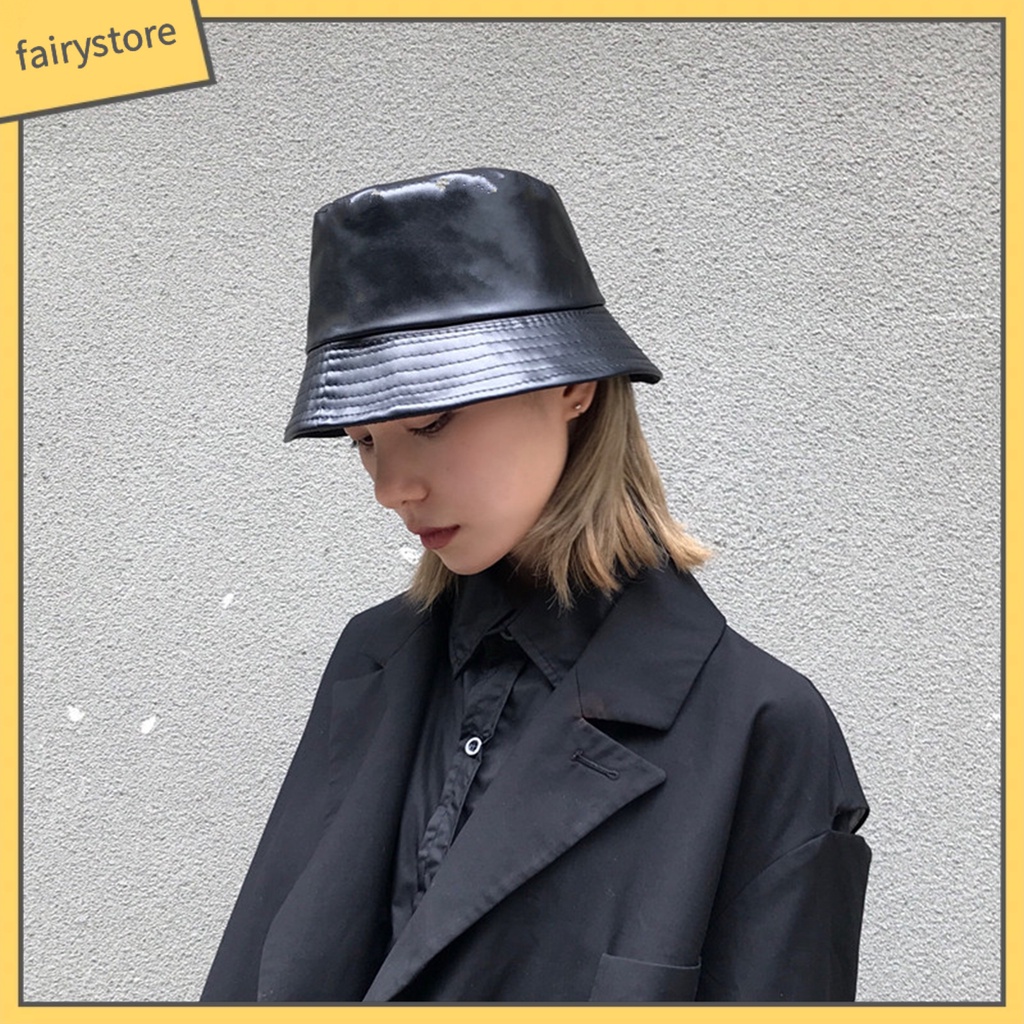 Mũ xô da màu trơn phong cách mùa đông thời trang cho nữ