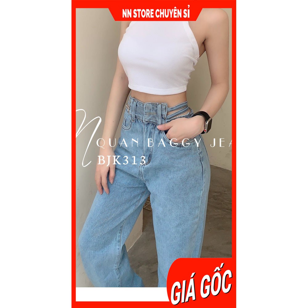 QUẦN BAGGY JEAN LƯNG KIỂU BJK313 ⚡ẢNH THẬT⚡ QUẦN BAGGY ỐNG SUÔNG ⚡ QUẦN JEAN NỮ