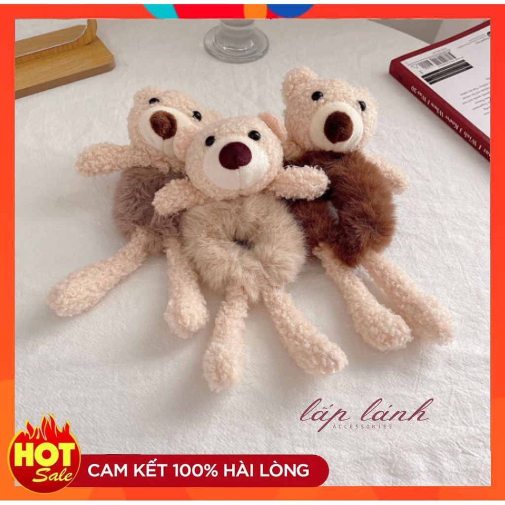 [CÓ SẴN] CỘT TÓC DÂY BUỘC TÓC HÌNH GẤU BÔNG XINH XẮN DỄ THƯƠNG PHONG CÁCH HÀN QUỐC 214CTGAU