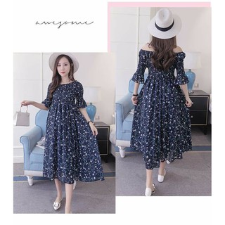 HÀNG NHẬP ĐẦM MAXI BẦU HOA