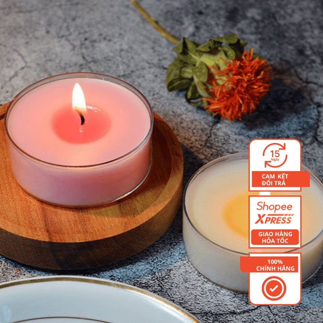 Nến Thơm Tinh Dầu Tealight Nhiều Màu Sắc (Màu Ngẫu Nhiên)