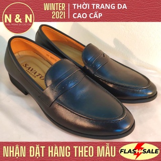 [FreeShip] Giày Lười (Mọi) Công Sở - Giày Da Nam - Da Bò/ Da Lộn Cao Cấp - Đế Cao Su Tăng Chiều Cao