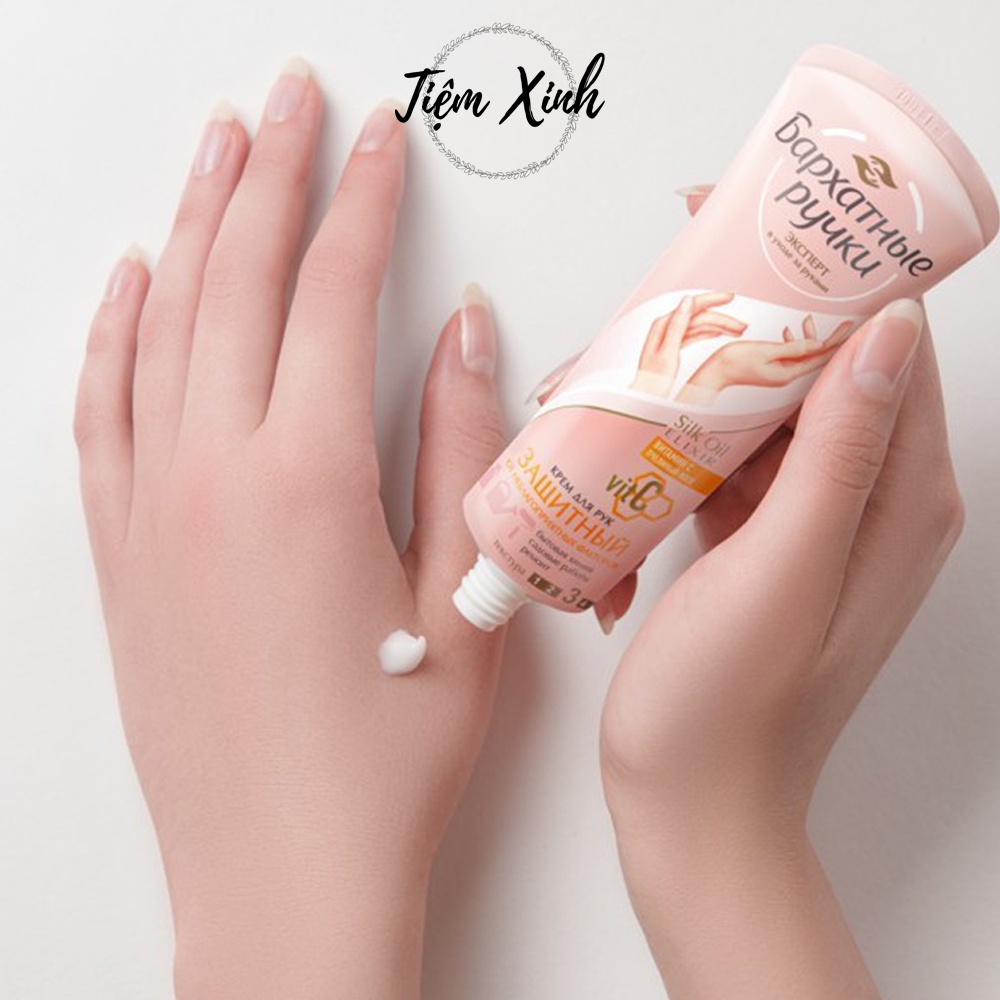 Kem dưỡng tay dầu Oliu Vitamin C Silky Hands của Nga 80ml kem dưỡng da nứt nẻ, dưỡng ẩm cho da khô