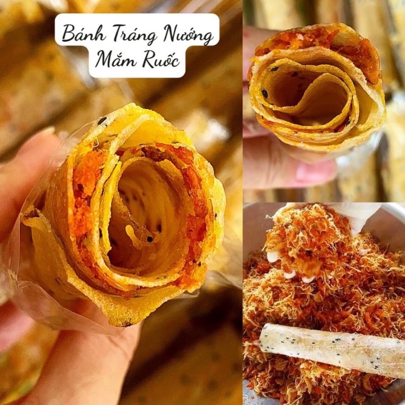 Bánh tráng nướng cuộn mắm ruốc Anh Bảy Mập đồ ăn vặt vừa ngon vừa rẻ TẬN XƯỞNG SỈ GIÁ GỐC TẬN XƯỞNG CHỈ 3x