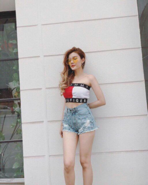 Áo ống phối màu