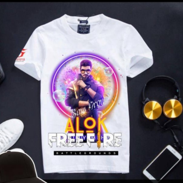 VHL Store [Hàng có sẵn]Áo thun Free Fire Cotton Màu Trắng - Alok VHL Store