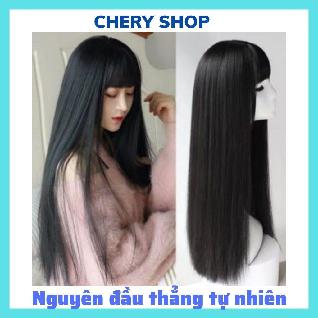 Tóc giả nữ 💄 FREESHIP 💄 nguyên đầu thẳng z7007 tặng kèm lưới trùm wig