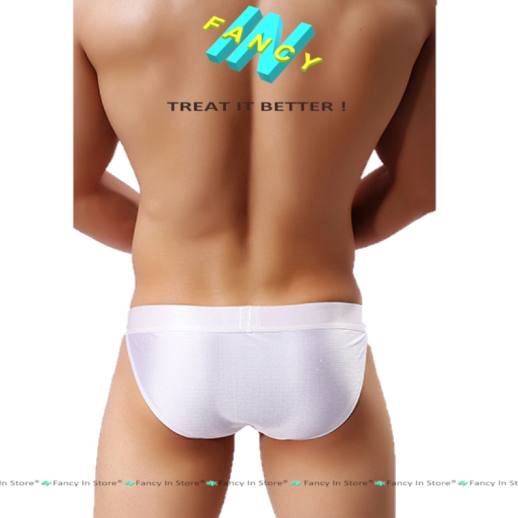 Quần Lót Lụa Tam Giác Siêu Mát Siêu Mịn, Sịp Lụa Nam Gợi Cảm Mùa Hè Fancy In - br002